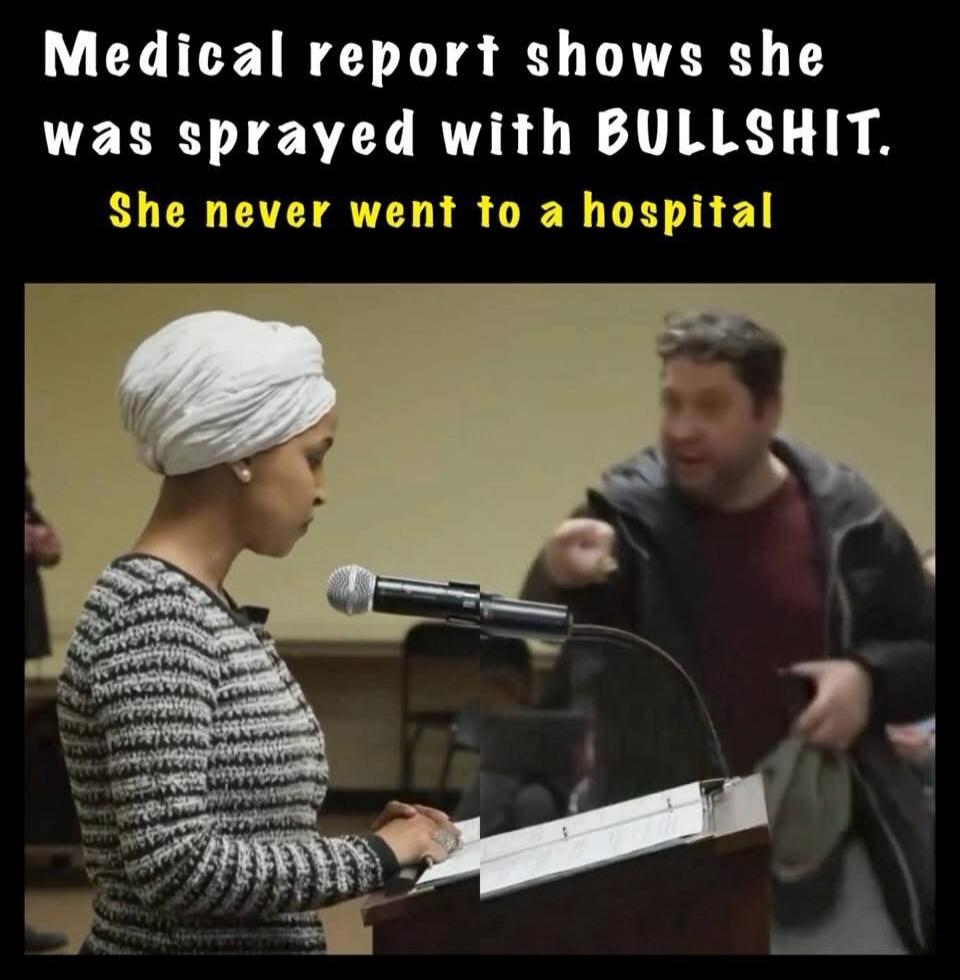 Medical report shows she was sprayed with BULLSHIT. She never went to a hospital
Session ID: 1068282.