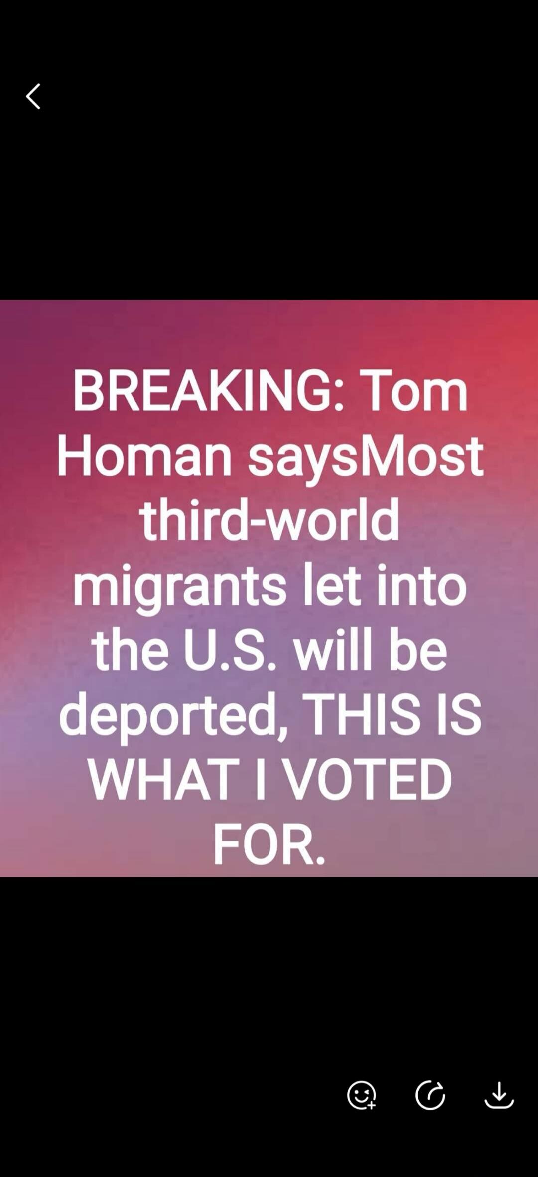 BREAKING: Tom Homan says Most third-world migrants let into the U.S. will be deported, THIS IS WHAT I VOTED FOR.