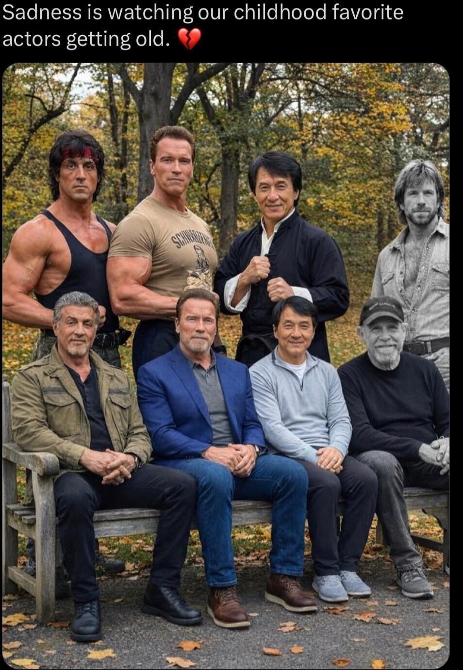 Sadness is watching our childhood favorite actors getting old. 💔