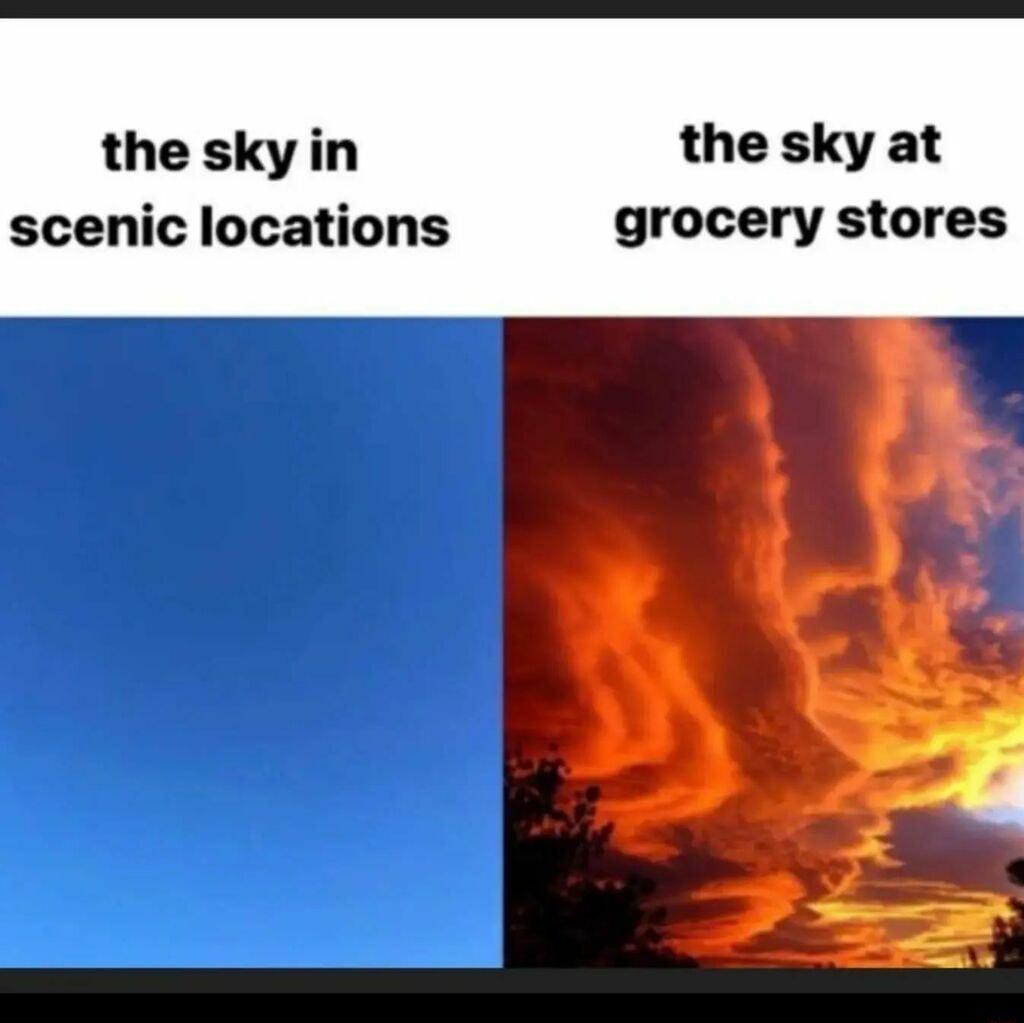 the sky in the sky at scenic locations grocery stores I p i