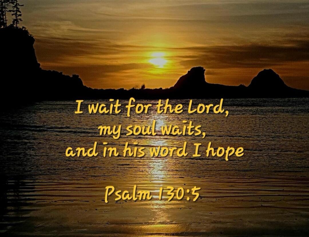 I wait for the Lord, my soul waits, and in his word I hope
Psalm 130:5