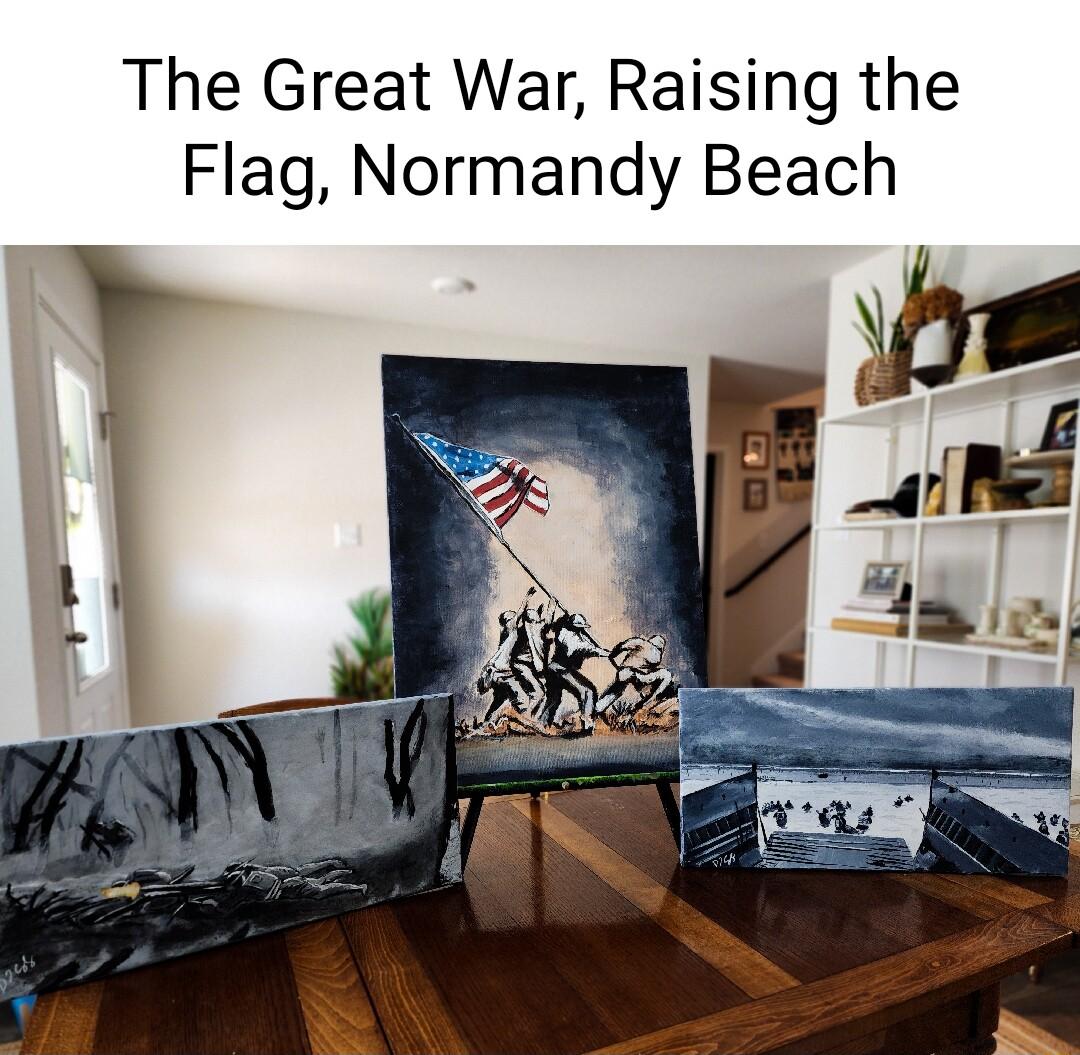 The Great War Raising the Flag Normandy Beach