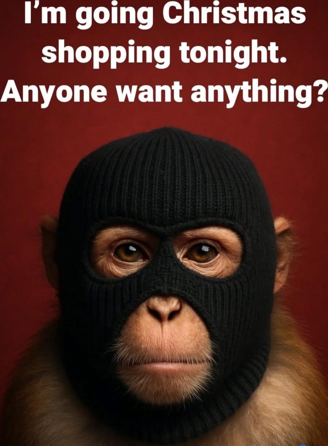 I'm going Christmas shopping tonight. Anyone want anything?