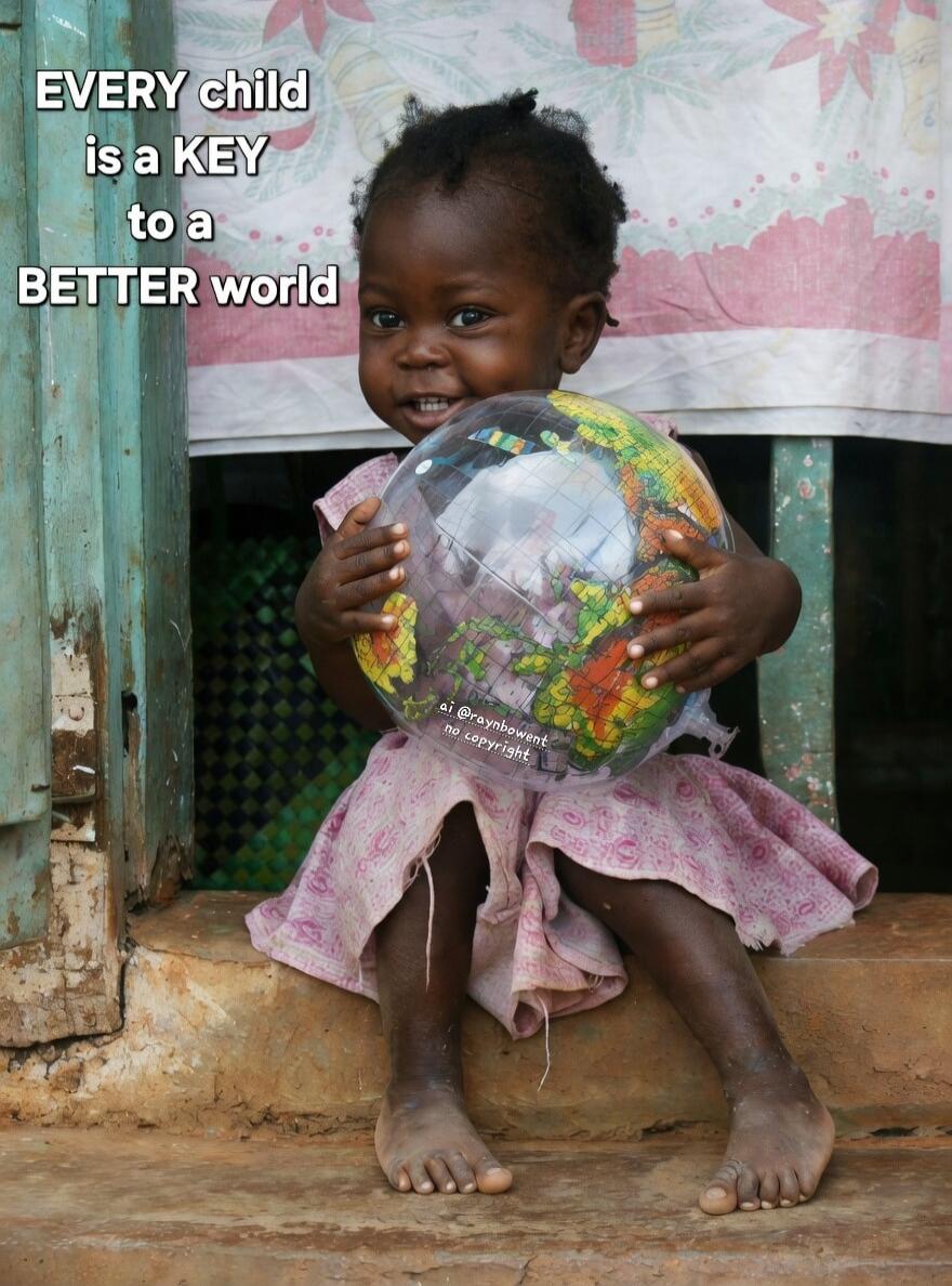 EVERY child is a KEY to a BETTER world. ai @raynbowent no copyright.