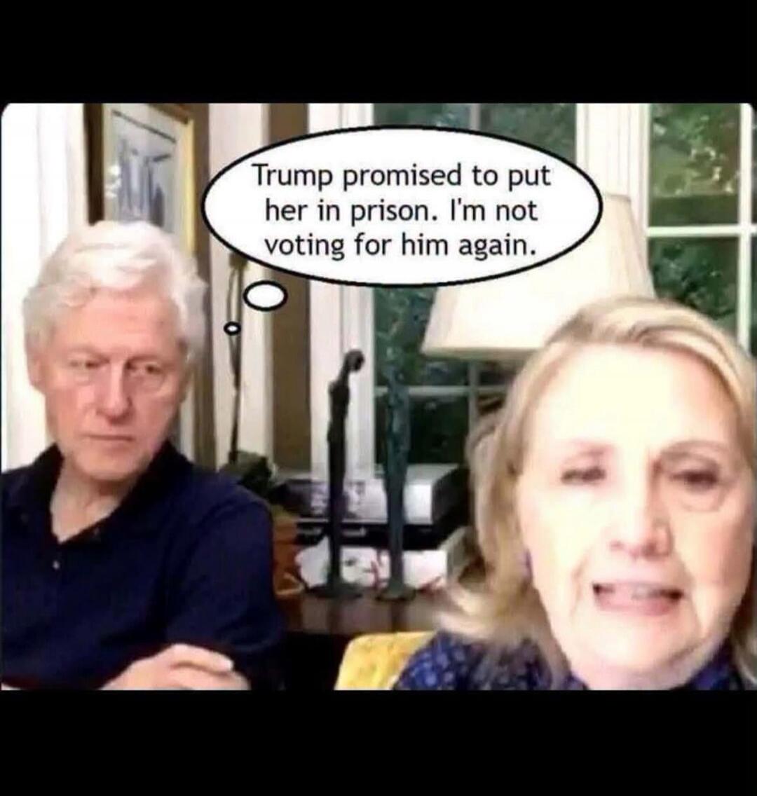 Trump promised to put her in prison. I'm not voting for him again.