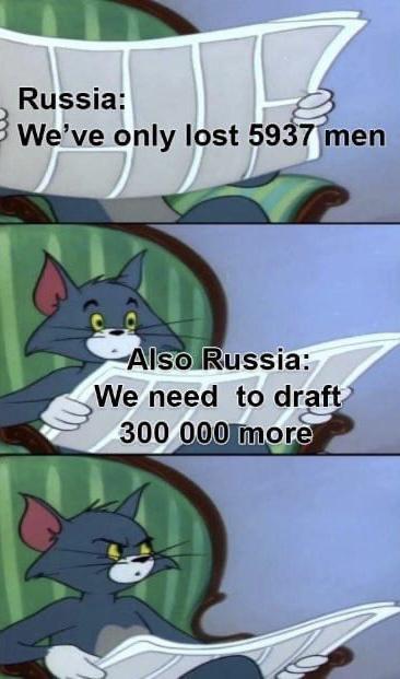 Russia I Weve only lost 5937 men