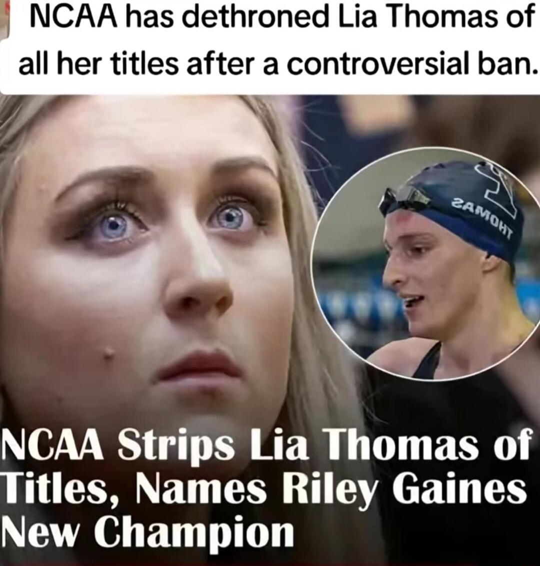 NCAA has dethroned Lia Thomas of all her titles after a controversial ban NCAA Strips Lia Thomas of Titles Names Riley Gaines AR BT T