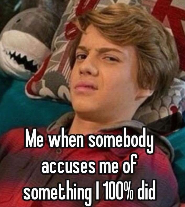 Me when somebody accuses me of something I 100% did