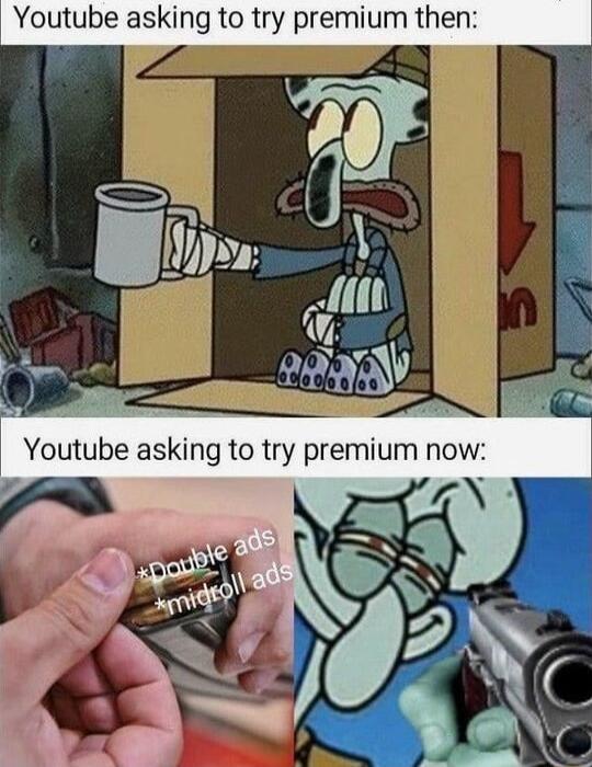 Youtube asking to try premium then