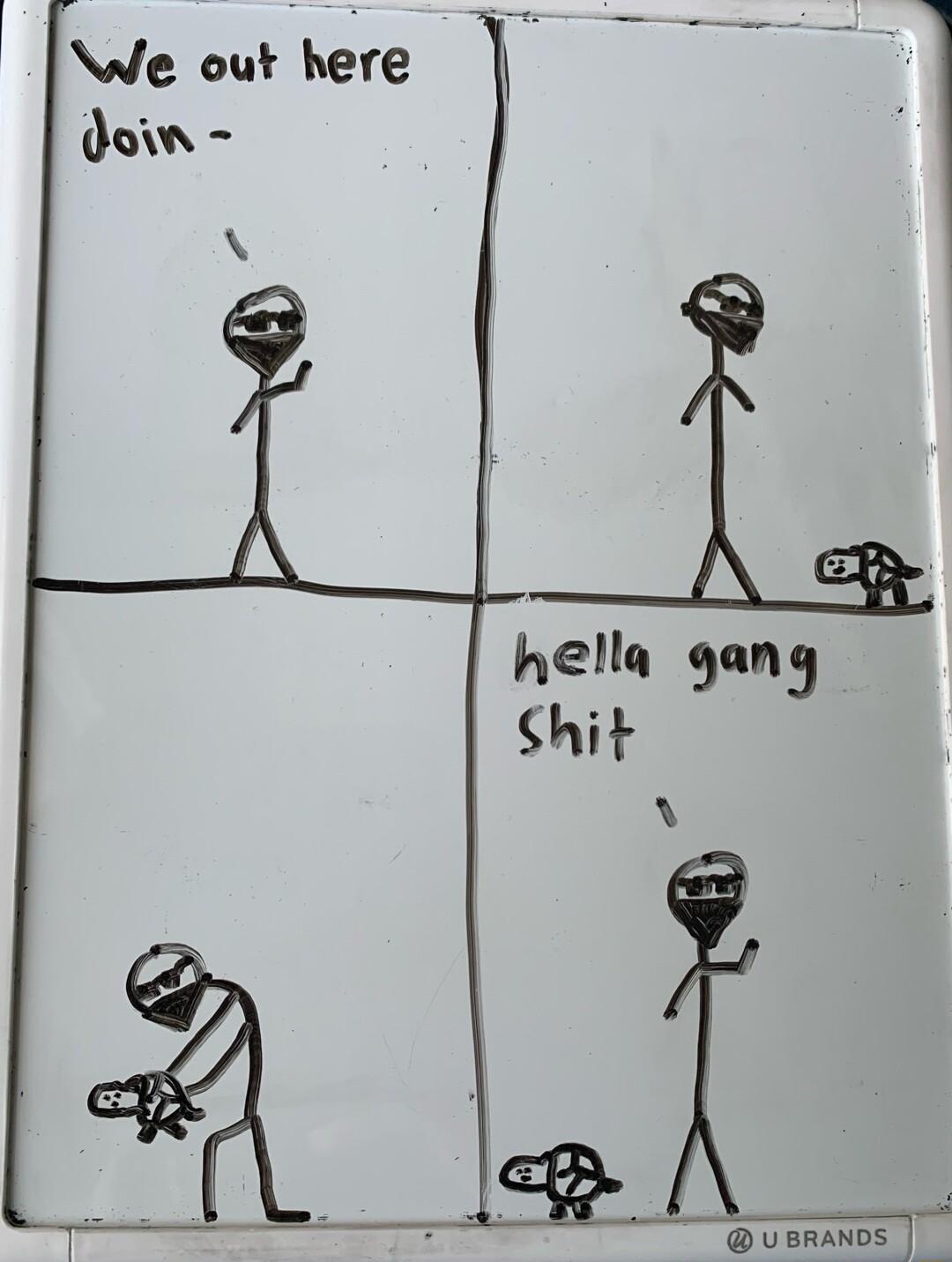 Jdoin Je outhere 1 hella gang Shit vemanoe