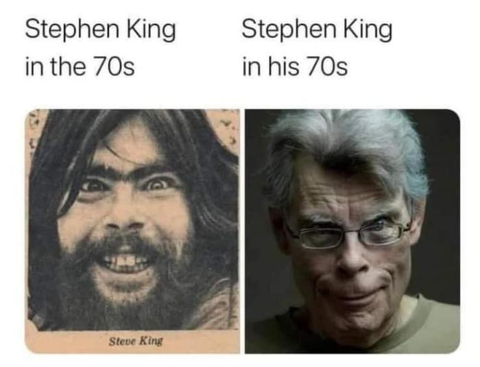 Stephen King Stephen King inthe 70s in his 70s