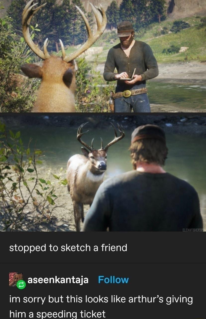 stopped to sketch a friend 9 aseenkantaja Follow im sorry but this looks like arthurs giving him a speeding ticket