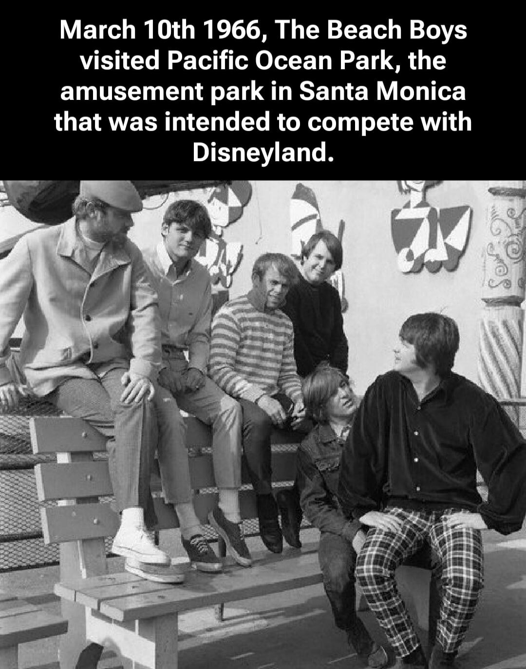 March 10th 1966, The Beach Boys visited Pacific Ocean Park, the amusement park in Santa Monica that was intended to compete with Disneyland.