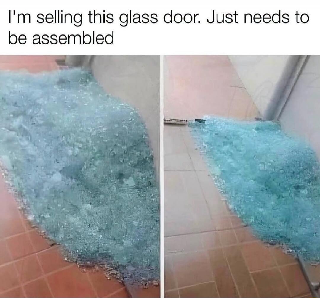 I'm selling this glass door. Just needs to be assembled
