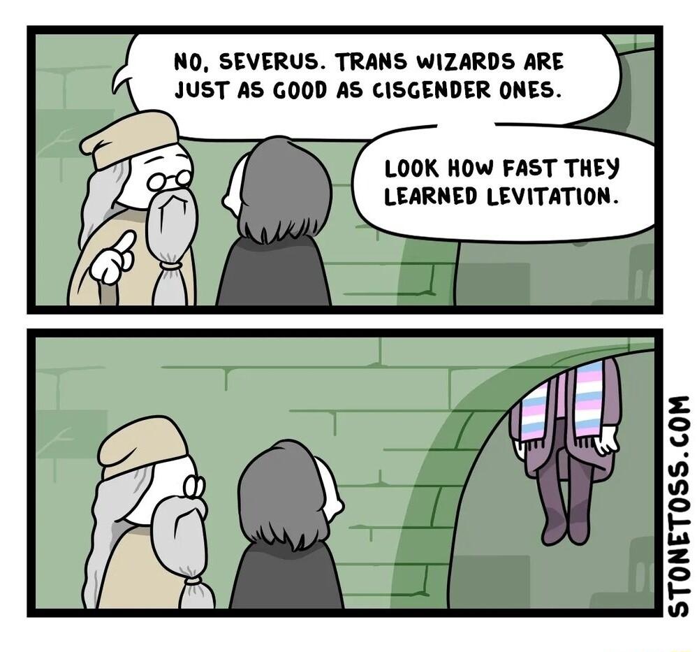 NO SEVERUS TRANS WIZARDS ARE JUST AS GOOD AS CISGENDER ONES LOOK HOW FAST THEY LEARNED LEVITATION z s S 2 4 In z 3 1