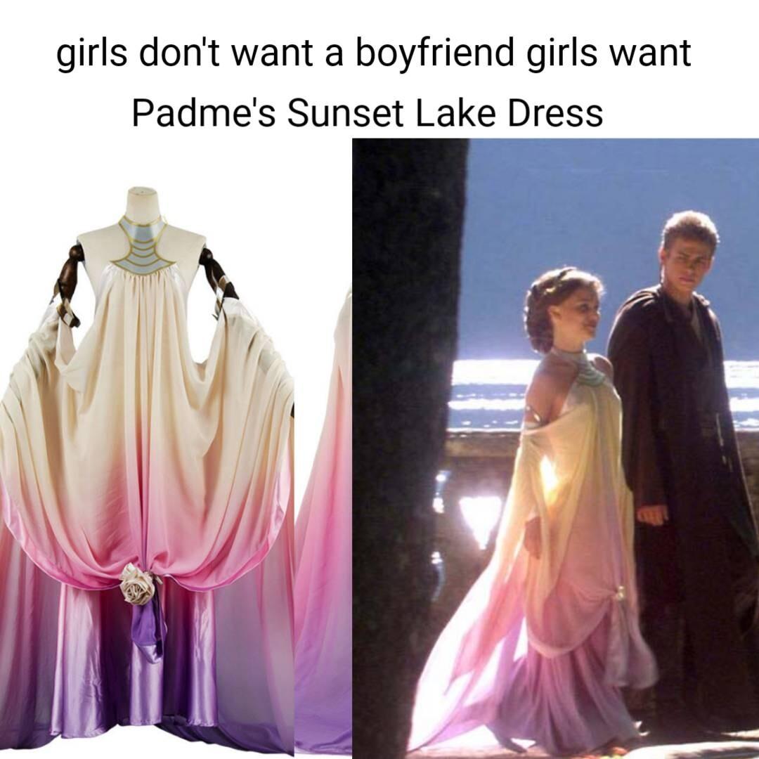 girls dont want a boyfriend girls want Padmes Sunset Lake Dress