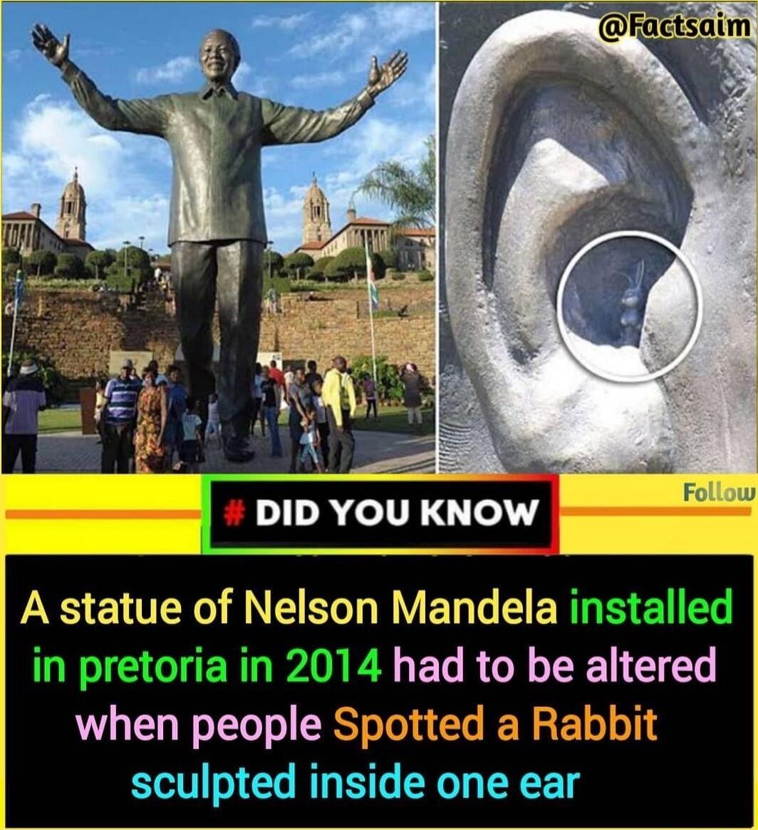 DID YOU KNOW BTN HE Andela r 1 had to be altered when people S sculpted inside one ear