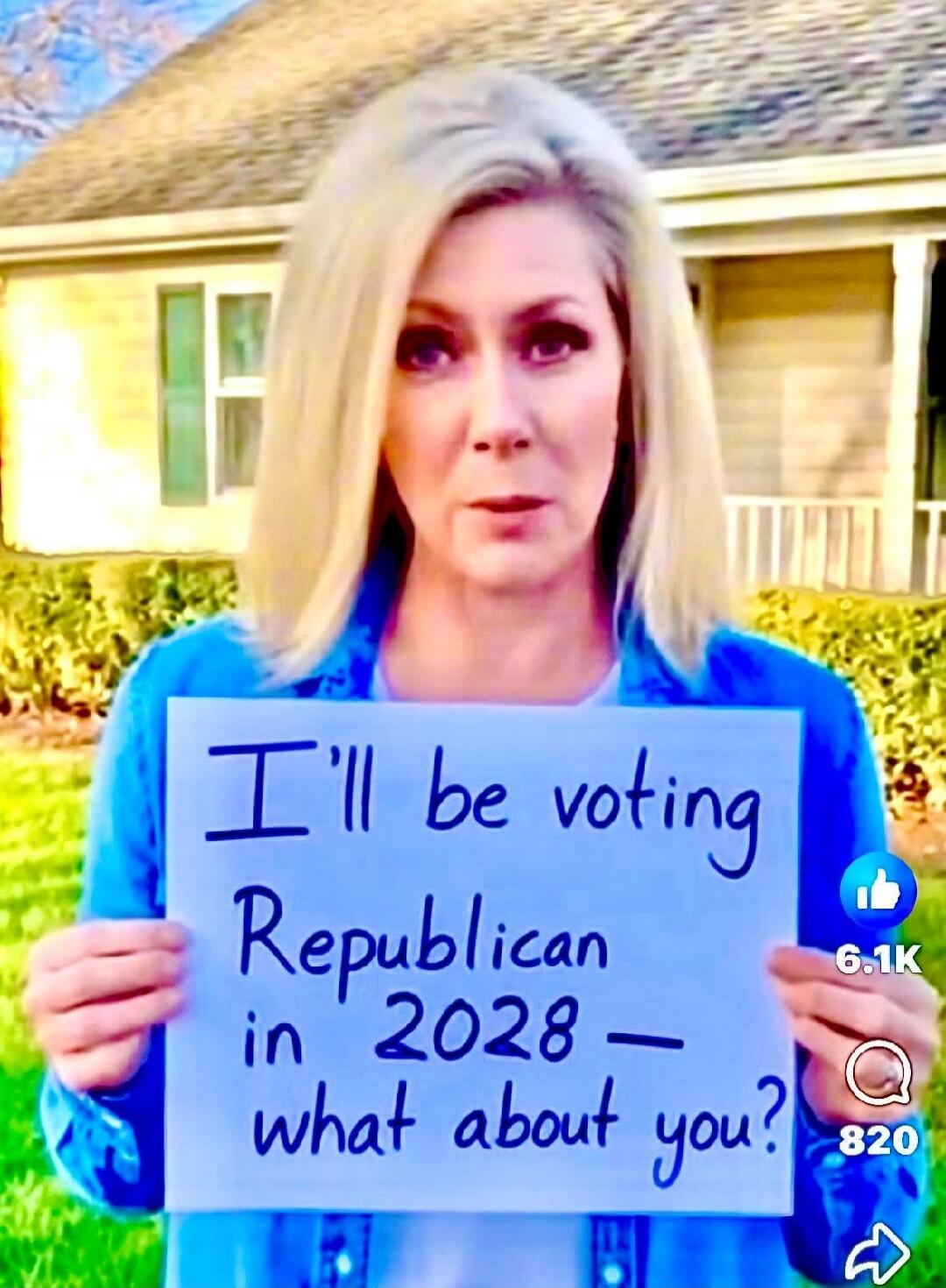 I'll be voting Republican in 2028 — what about you?