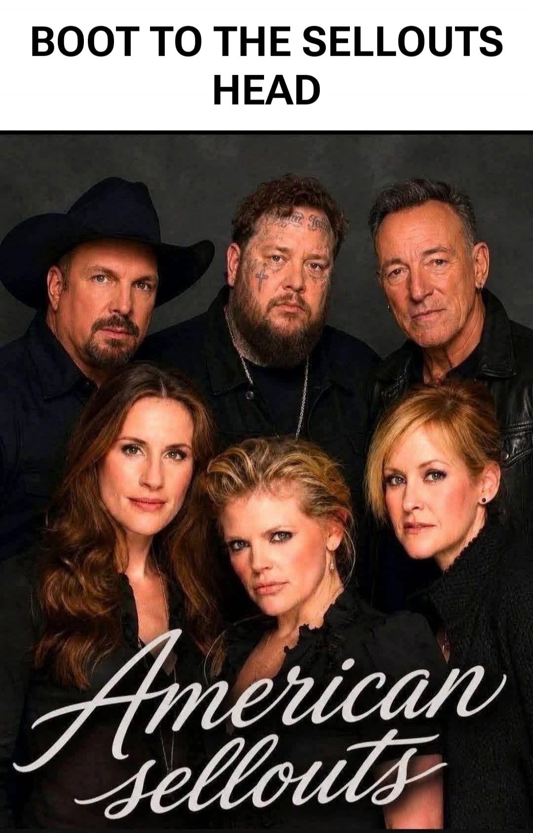 BOOT TO THE SELLOUTS HEAD American sellouts