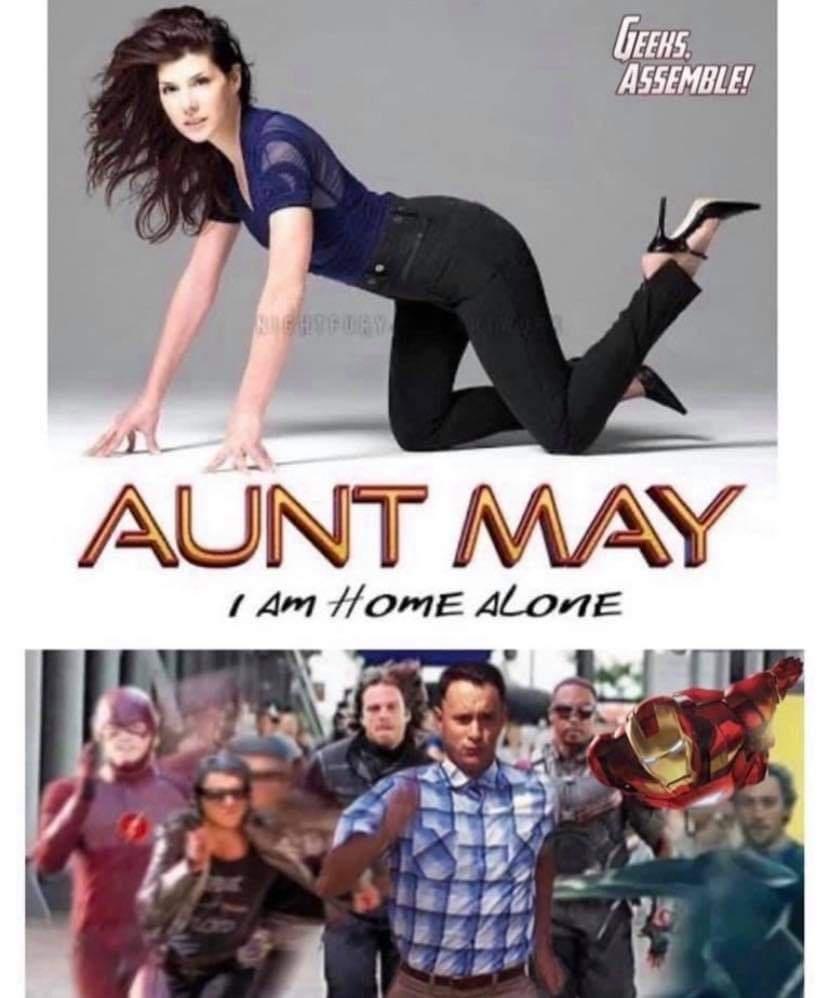 m _ ASSEMBLE AUNT MAY 1 Am fomE ALOonE