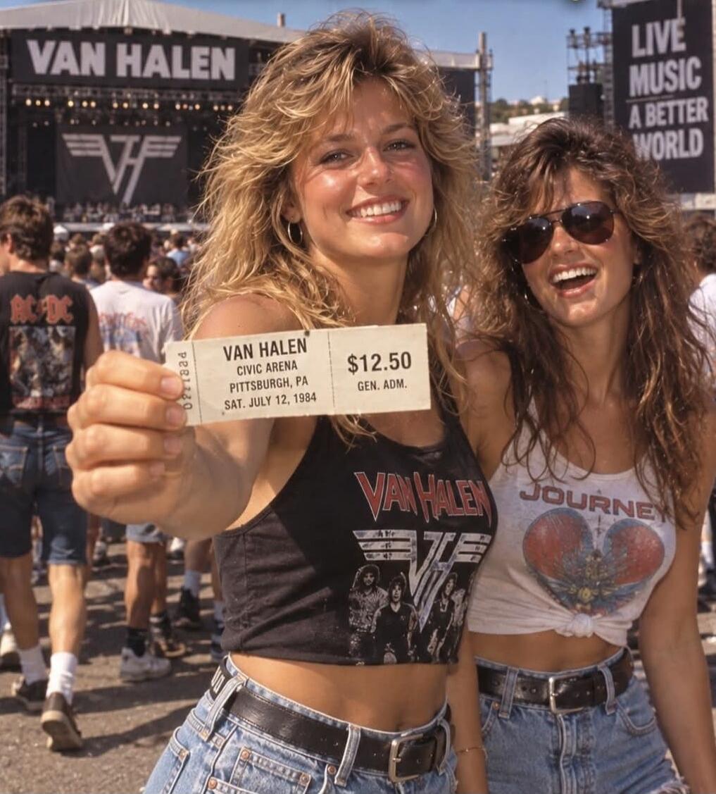 VAN HALEN LIVE MUSIC A BETTER WORLD CIVIC ARENA PITTSBURGH, PA SAT. JULY 12, 1984 $12.50 GEN. ADM. AC/DC JOURNEY