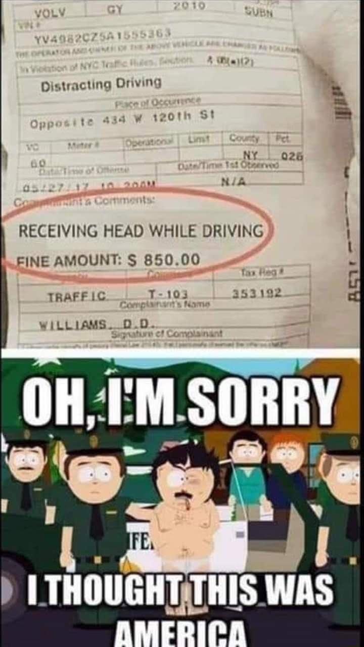 Distracting Driving 02t x t RECEIVING HEAD WHILE DRIVING 1 FINE AMOUNT S 85000 F TRAFF 1C I 103 LLIAMS 00 IIIIIM SORRY LR