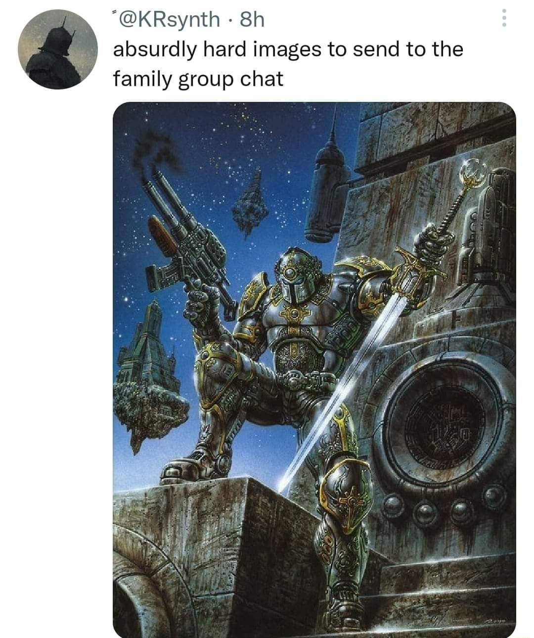 KRsynth 8h absurdly hard images to send to the family group chat