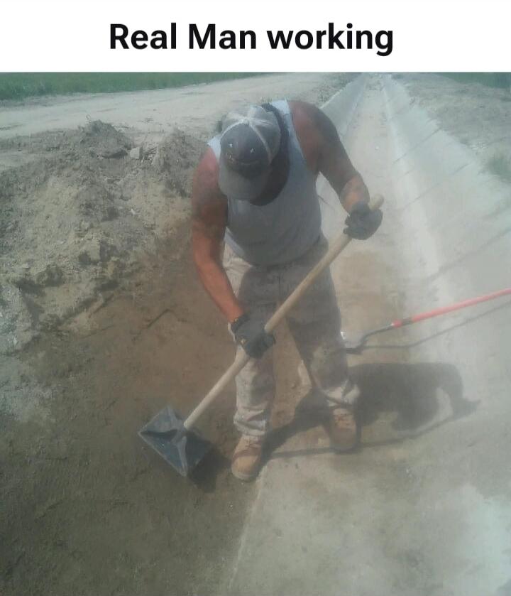 Real Man working