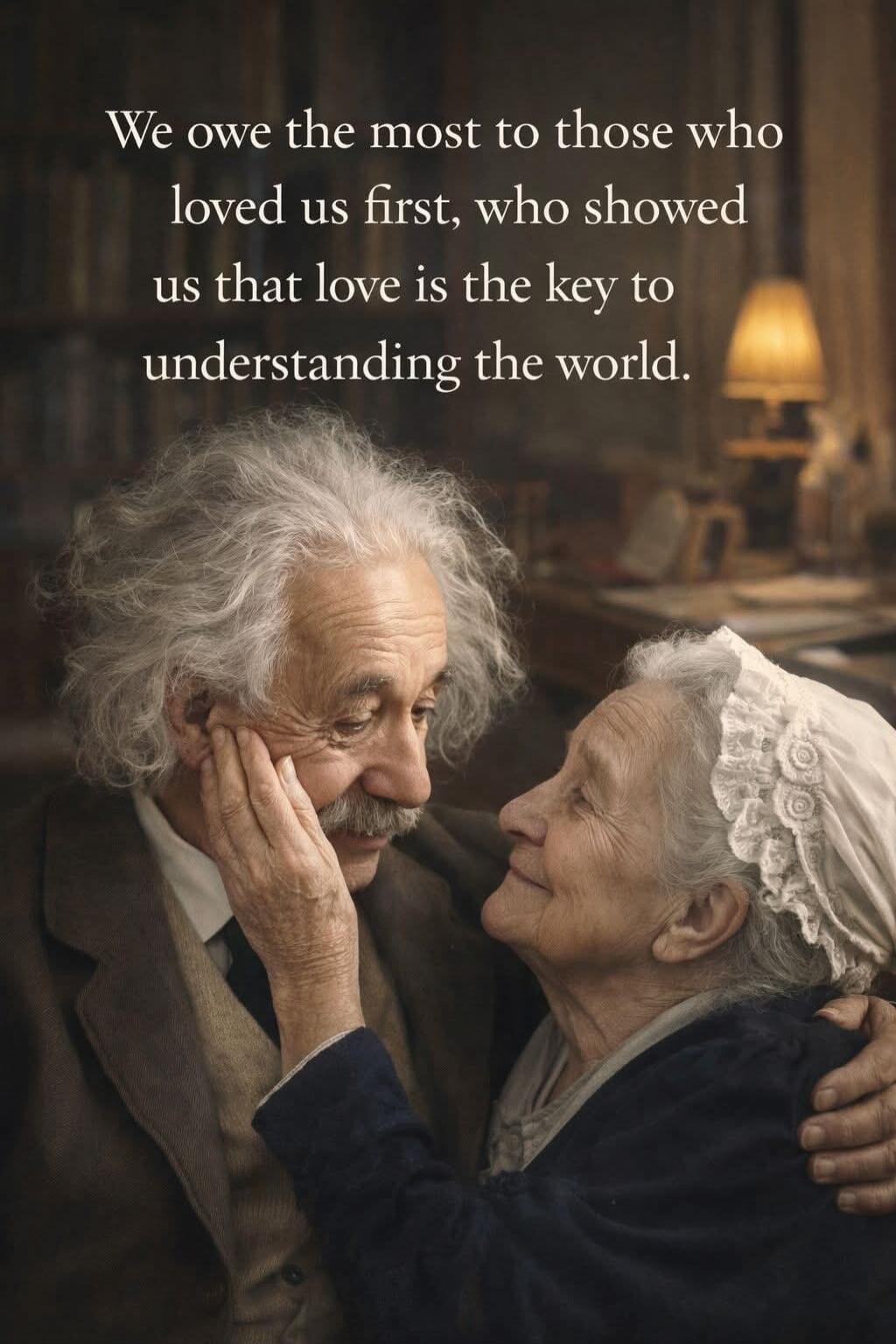 We owe the most to those who loved us first, who showed us that love is the key to understanding the world.