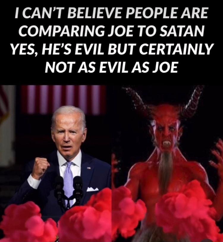 1 CANT BELIEVE PEOPLE ARE o0 77V el o 3 o XTIV YES HES EVIL BUT CERTAINLY NOT AS EVIL AS JOE 11111 g N ofo g