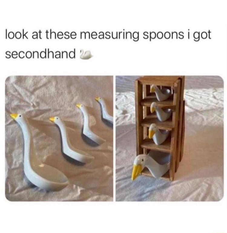 look at these measuring spoons i got secondhand
