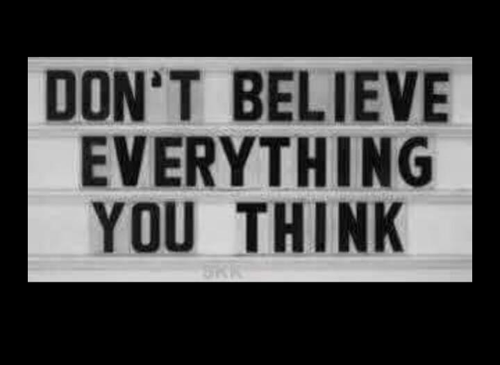 DON'T BELIEVE EVERYTHING YOU THINK