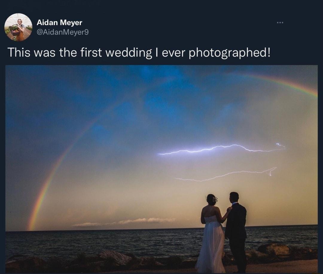 Aidan Moyer AidanMeyerd This was the first wedding ever photographed