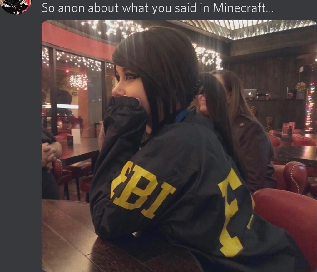 Soanon about what you said in Minecraft