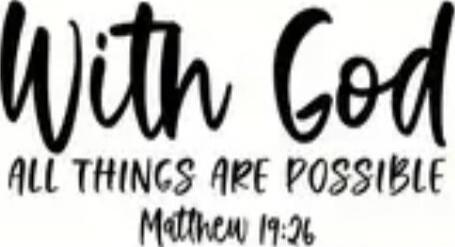 With God All Things Are Possible Matthew 19:26

Session ID: 1007490.