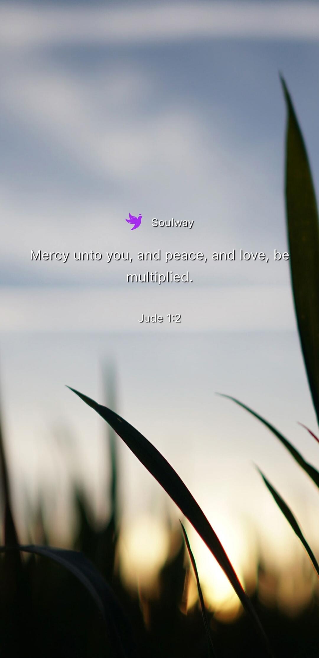 Soulway Mercy unto you, and peace, and love, be multiplied. Jude 1:2