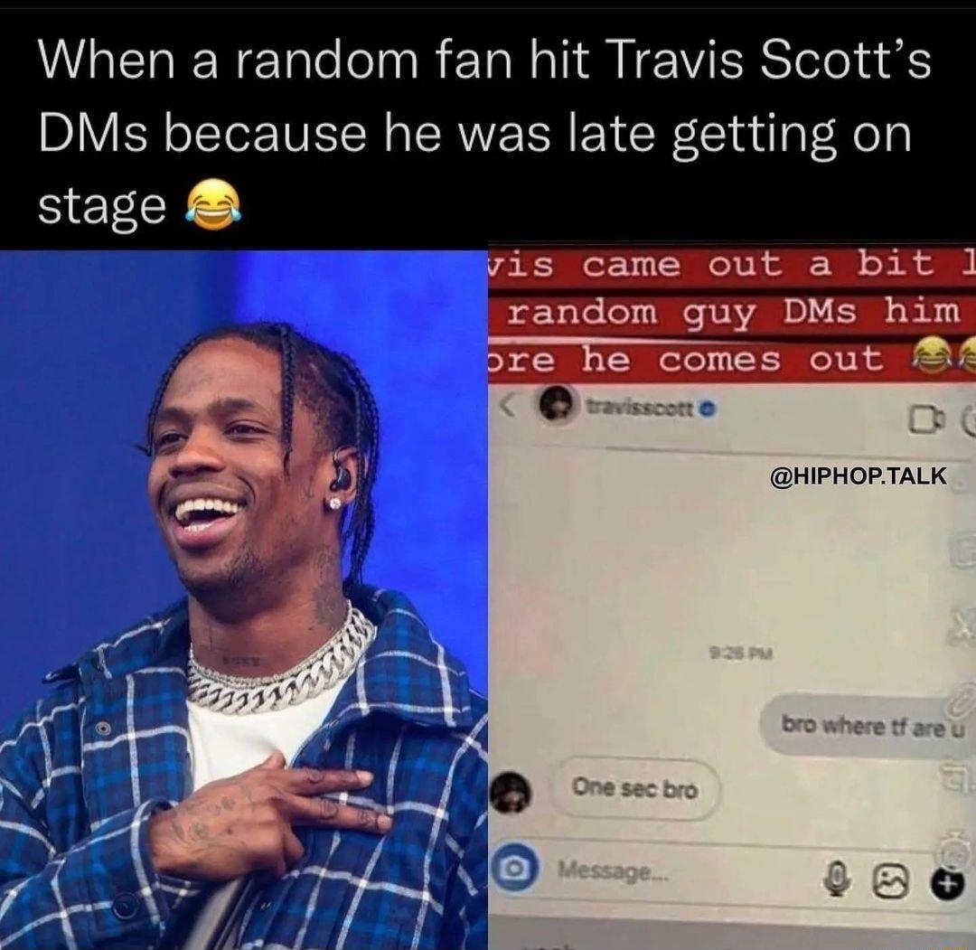 WLELENET e leIn R T A M IV RS elela DMs because he was late getting on RELCY vis came out a bit 1 random guy DMs him 5re he comes out HIPHOPTALK