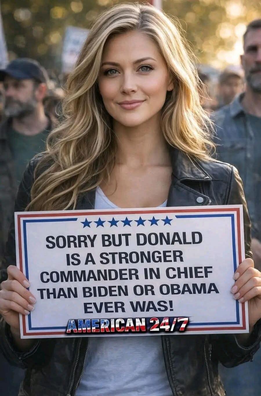 SORRY BUT DONALD IS A STRONGER COMMANDER IN CHIEF THAN BIDEN OR OBAMA EVER WAS!