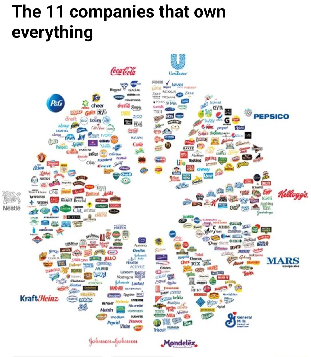 The 11 companies that own everything i l abau Be