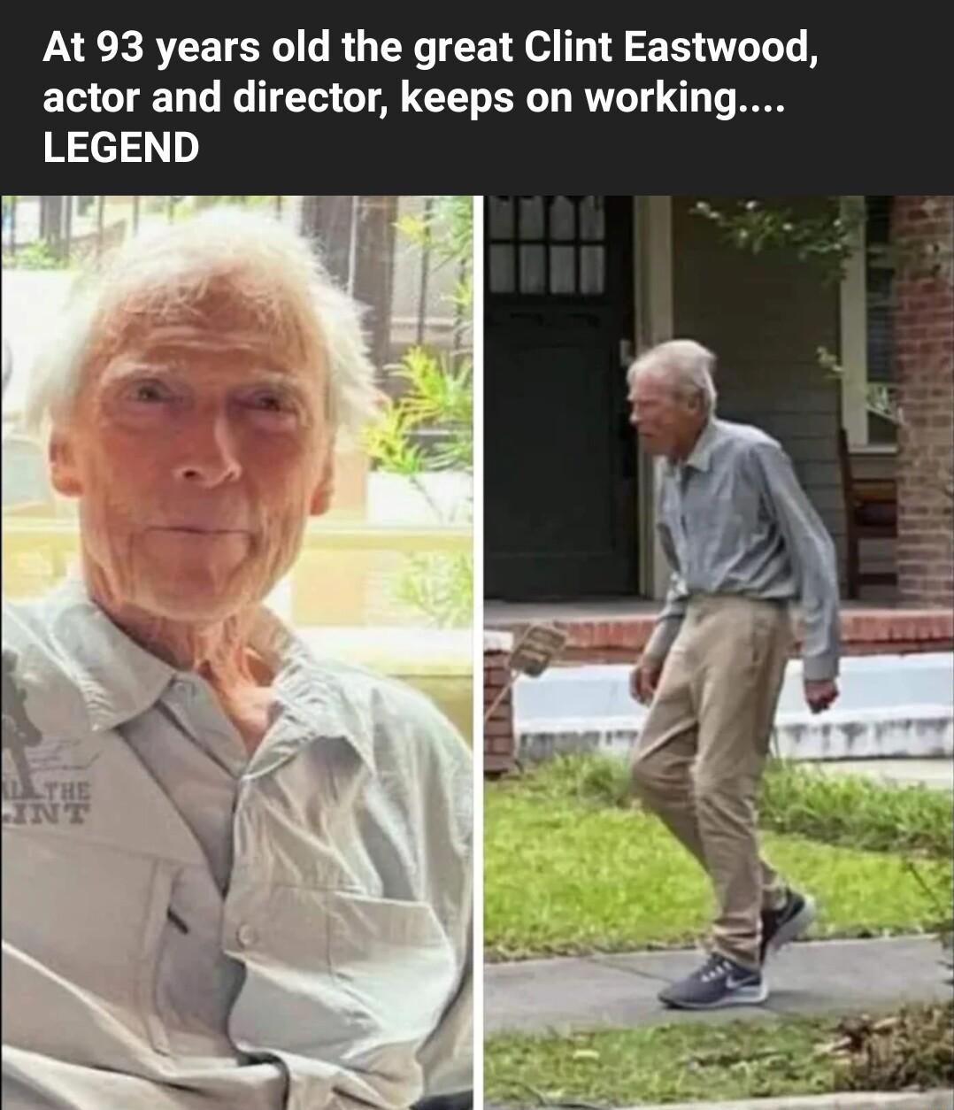 At 93 years old the great Clint Eastwood actor and director keeps on working Rl
