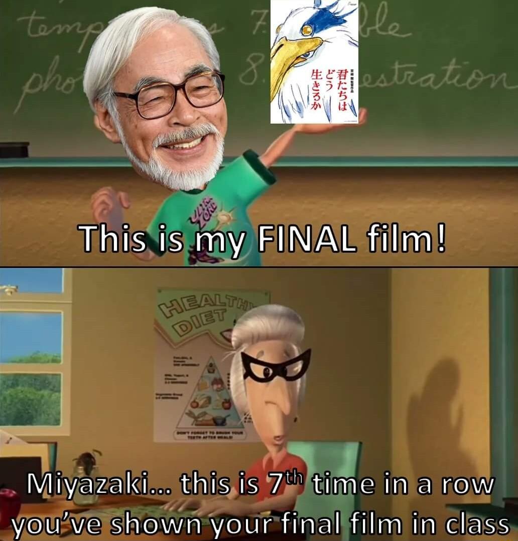 pon s AP i p Miyazalkit thisyis 7 ftime infa row veurvelshown your finalifilm in class