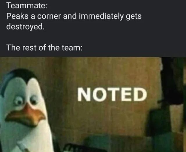 Teammate Peaks a corner and immediately gets ioIe B The rest of the team