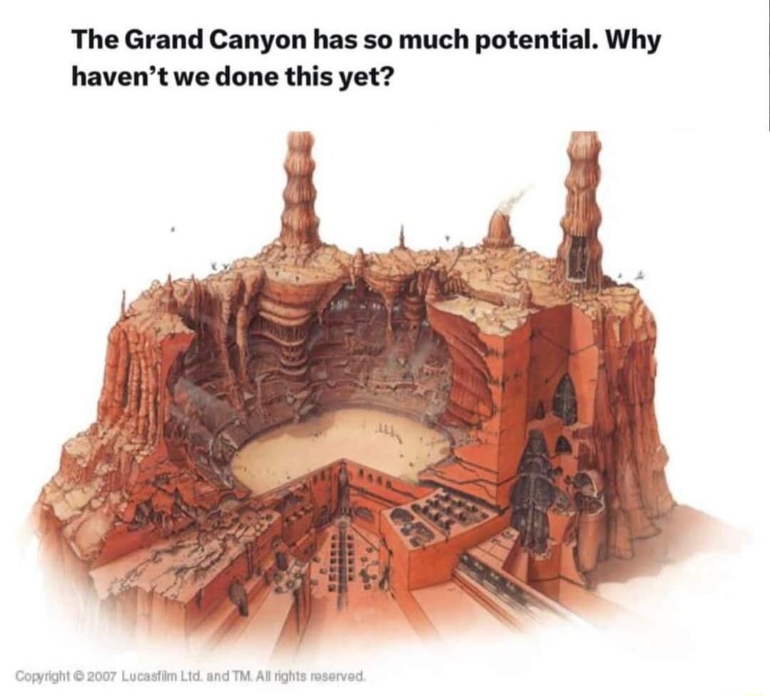 The Grand Canyon has so much potential Why havent we done this yet