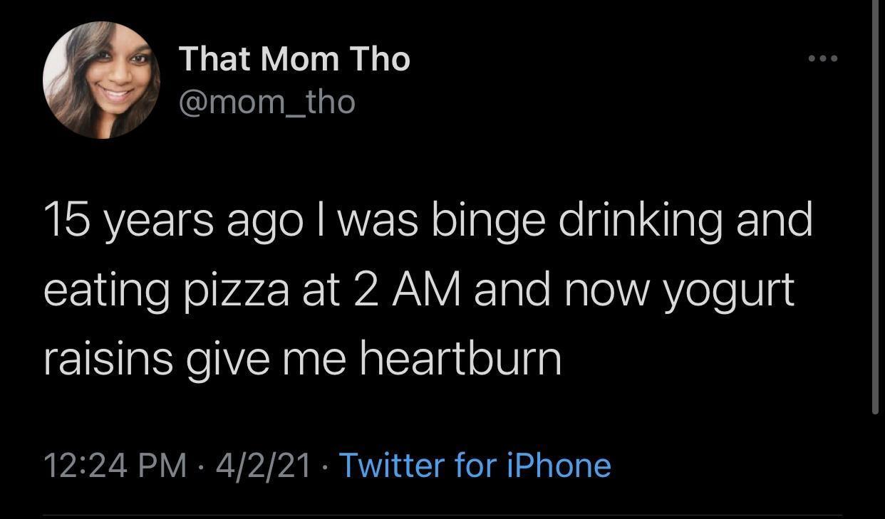 That Mom Tho lasleaMisle LSNCEISE I OARVE R ollgleCXellalgle 1gle CEltpleNolvac K 102 Y KTalo Nale AV oleVgt raisins give me heartburn 1224 PM 4221 Twitter for iPhone