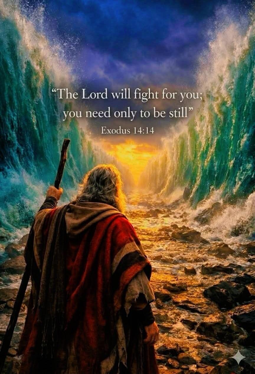 “The Lord will fight for you; you need only to be still” Exodus 14:14