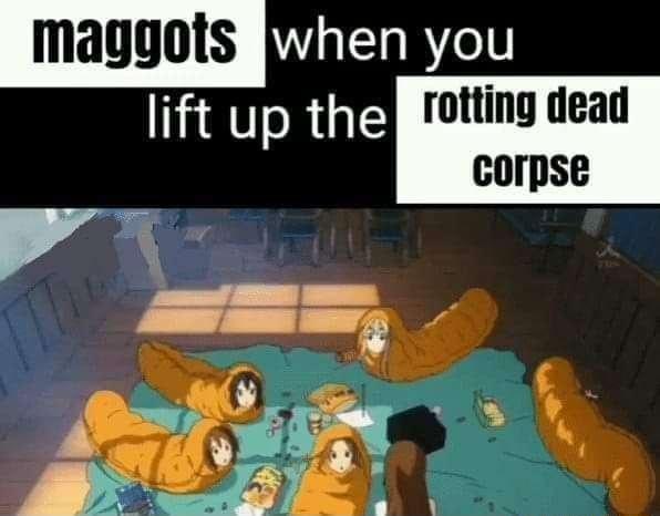 maggots LYl RATeRipls rotting dead corpse