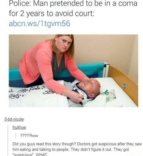Police Man pretenaed to be In a coma for 2 years to avoid court abcnws1tgvm56