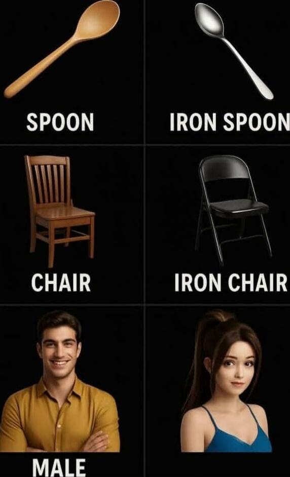 SPOON IRON SPOON CHAIR IRON CHAIR MALE FEMALE