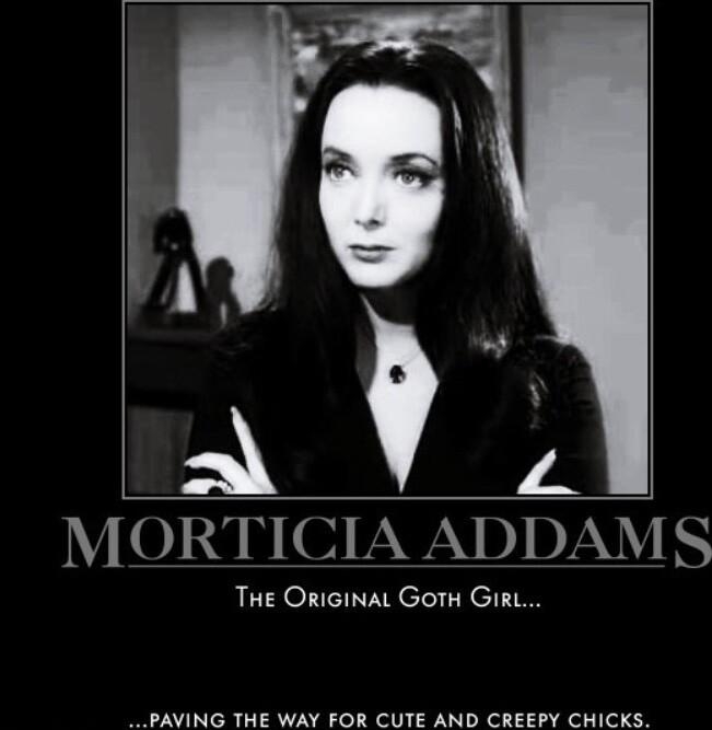 A 2 Y 0124 N O AWV DI DYAVWY I The ORIGINAL GOTH GiRL PAVING THE WAY FOR CUTE AND CREEPY CHICKS