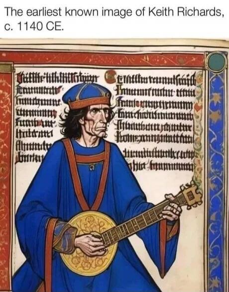 The earliest known image of Keith Richards, c. 1140 CE.